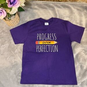 Purple Kids Tee with Motivational Message